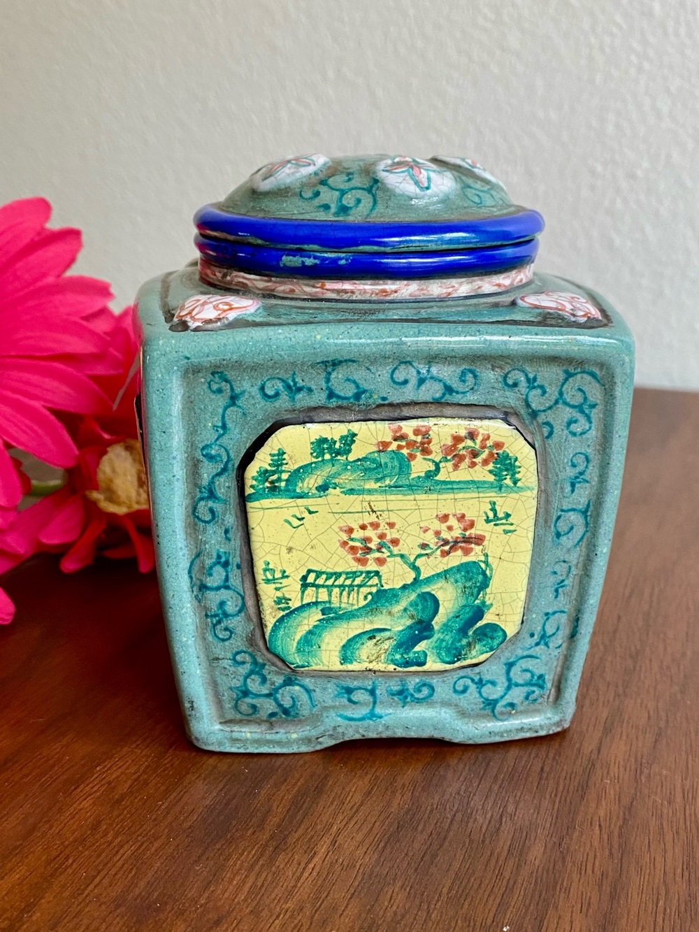 Vintage Chinese Yixing Zisha Tea Caddy Ginger Jar